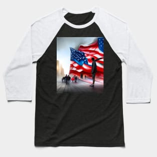 American Flag Baseball T-Shirt